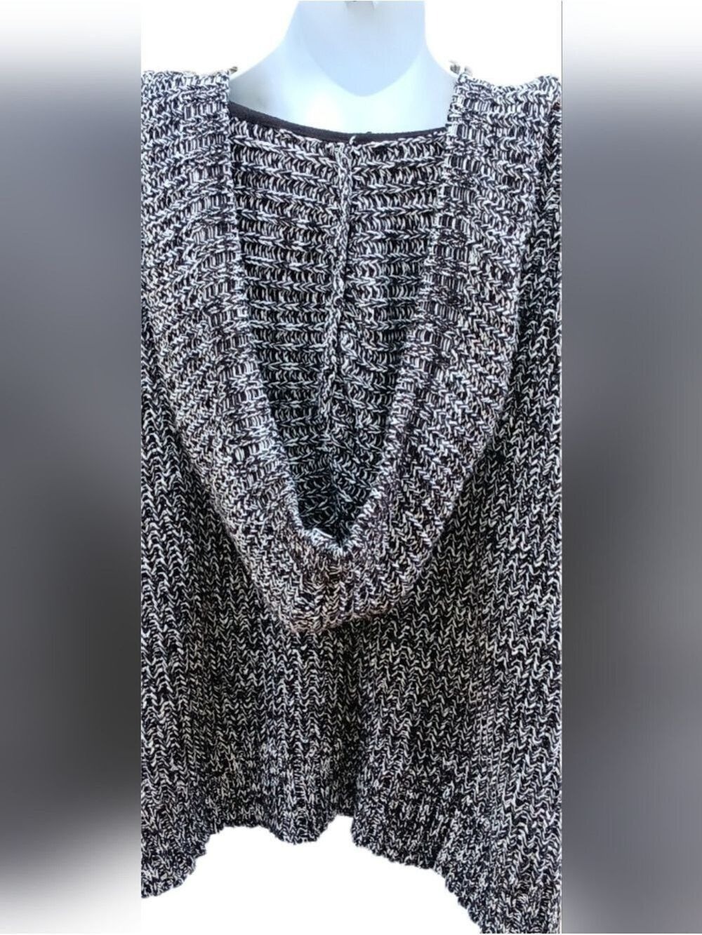Aero Black White Hooded Sweater Large - Picture 7 of 10
